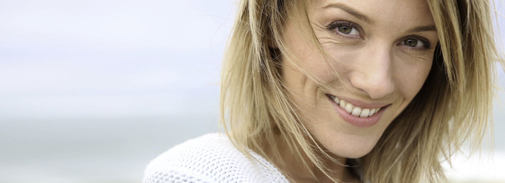Happy woman with beautiful smile.